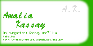 amalia kassay business card